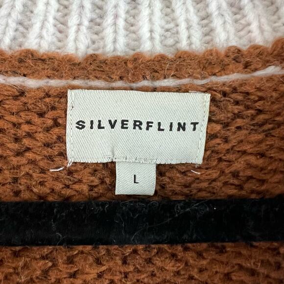 Silverflint Neutral Mock Neck Pullover Sweater Size L - Picture 6 of 7